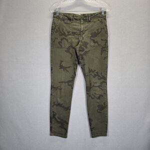 Sanctuary Standard Surplus Cargo Pants Womens Cropped Camouflage Sz 27 (29x26.5)